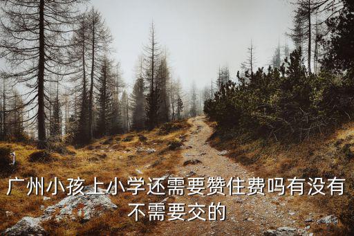 廣州小孩上小學還需要贊住費嗎有沒有不需要交的