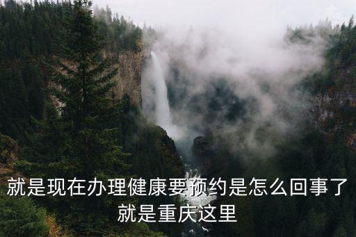 就是現在辦理健康要預約是怎么回事了就是重慶這里