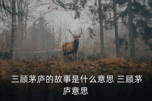  三顧茅廬的故事是什么意思 三顧茅廬意思