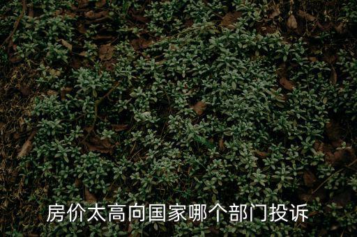 房價(jià)太高向國家哪個(gè)部門投訴