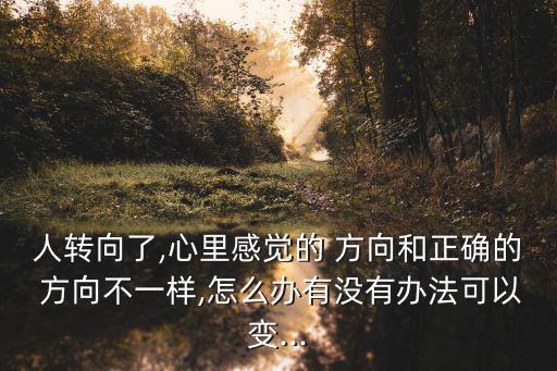 人轉向了,心里感覺的 方向和正確的 方向不一樣,怎么辦有沒有辦法可以變...