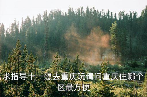 求指導十一想去重慶玩請問重慶住哪個區最方便