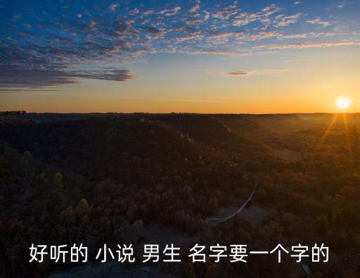 小說男生名字,用來命名男生名字寓意很好