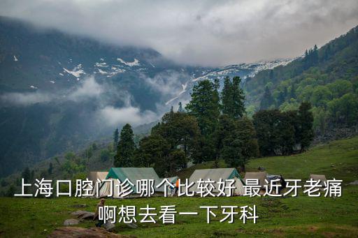 上海口腔門診哪個比較好 最近牙老痛啊想去看一下牙科