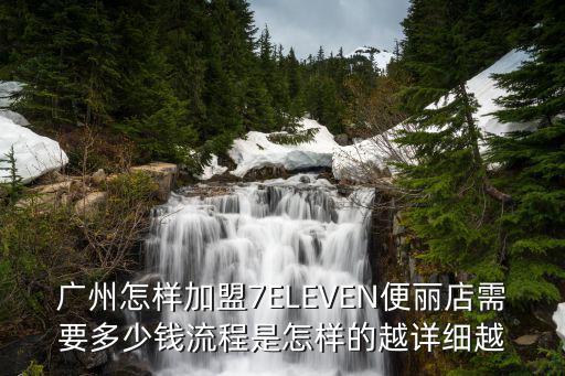 廣州怎樣加盟7ELEVEN便麗店需要多少錢流程是怎樣的越詳細越