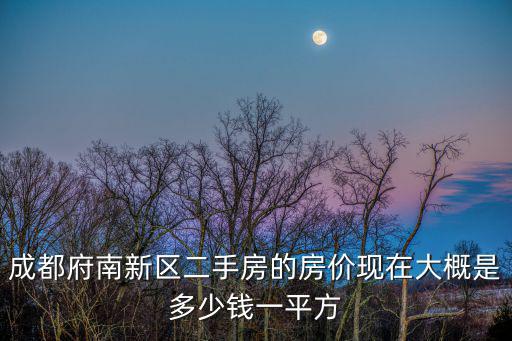成都府南新區(qū)二手房的房?jī)r(jià)現(xiàn)在大概是多少錢(qián)一平方