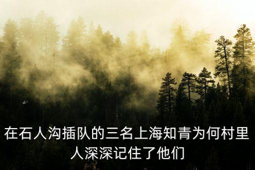 在石人溝插隊的三名上海知青為何村里人深深記住了他們