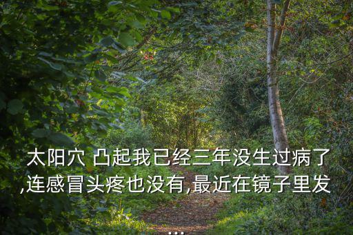  太陽穴 凸起我已經(jīng)三年沒生過病了,連感冒頭疼也沒有,最近在鏡子里發(fā)...