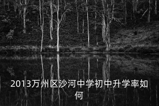 2013萬州區(qū)沙河中學(xué)初中升學(xué)率如何