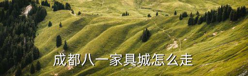 成都八一家具城怎么走