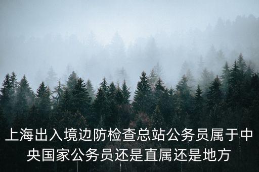 上海出入境邊防檢查總站公務員屬于中央國家公務員還是直屬還是地方