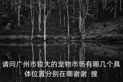 請問廣州市較大的寵物市場有哪幾個具體位置分別在哪謝謝  搜