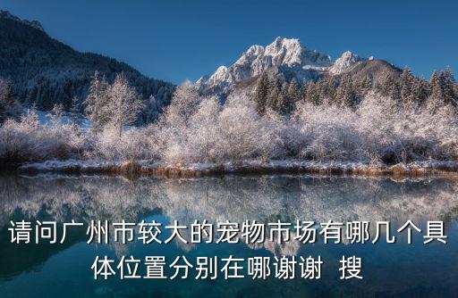 請問廣州市較大的寵物市場有哪幾個具體位置分別在哪謝謝  搜