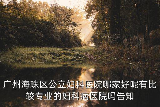 廣州海珠區公立婦科醫院哪家好呢有比較專業的婦科病醫院嗎告知
