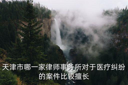 天津市哪一家律師事務所對于醫療糾紛的案件比較擅長