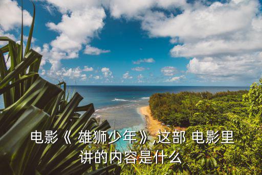 電影《 雄獅少年》,這部 電影里講的內容是什么