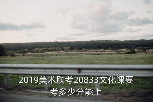2019美術聯(lián)考20833文化課要考多少分能上