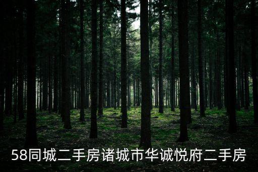 諸城市哪個小區房價最低，58同城二手房諸城市華誠悅府二手房