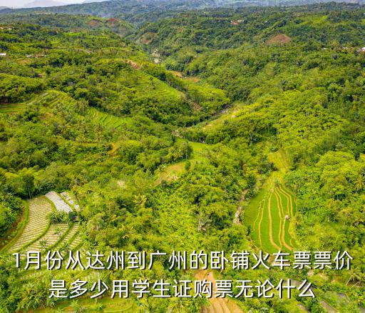 1月份從達(dá)州到廣州的臥鋪火車票票價(jià)是多少用學(xué)生證購(gòu)票無(wú)論什么