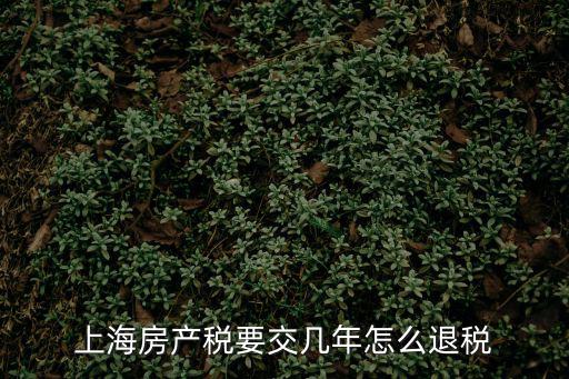 上海市房產(chǎn)稅繳納3年，上海居住證滿3年如何退還房產(chǎn)稅