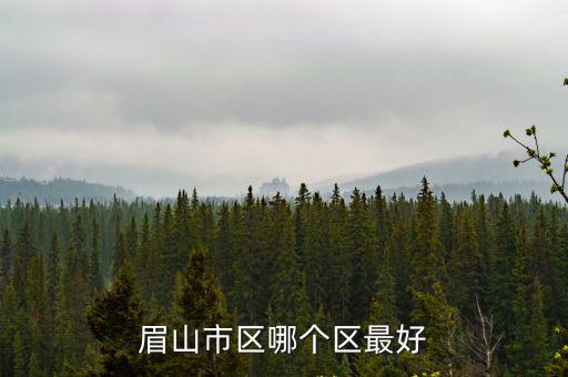 眉山市區(qū)哪個(gè)區(qū)最好