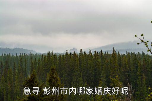 急尋 彭州市內哪家婚慶好呢