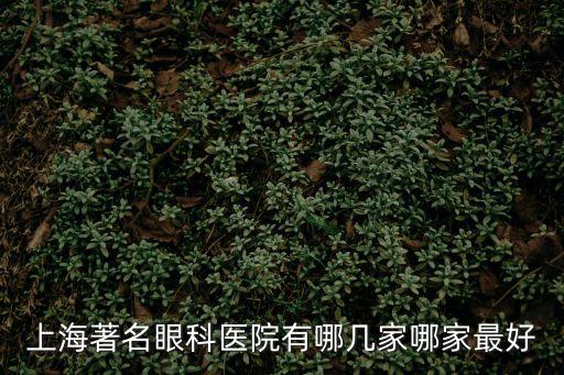 上海著名眼科醫(yī)院有哪幾家哪家最好
