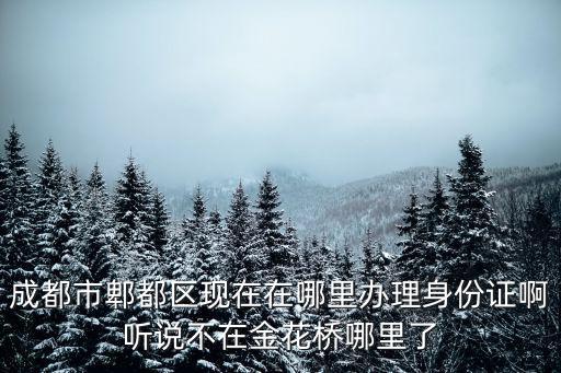 成都市金花橋拆遷辦成員，成都市郫都區現在在哪里辦理身份證啊聽說不在金花橋哪里了