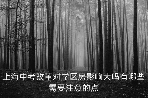 購上海市學區房要注意什么，上海學區房如何劃分