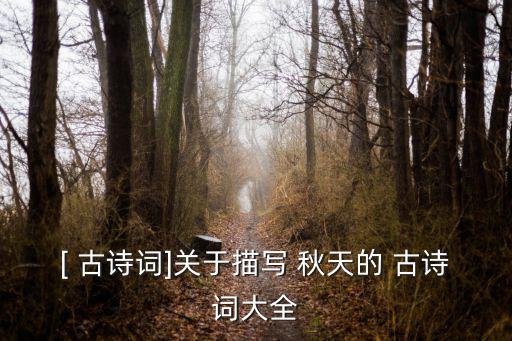 關于秋天的古詩詞,第二集:秋夜給北方朋友的筆記