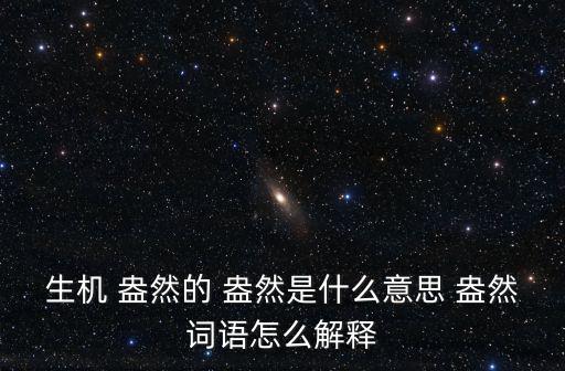 生機 盎然的 盎然是什么意思 盎然詞語怎么解釋