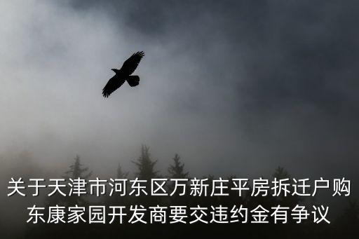 關(guān)于天津市河?xùn)|區(qū)萬(wàn)新莊平房拆遷戶購(gòu)東康家園開發(fā)商要交違約金有爭(zhēng)議