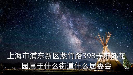 上海市浦東新區(qū)紫竹路398弄東郊花園屬于什么街道什么居委會(huì)