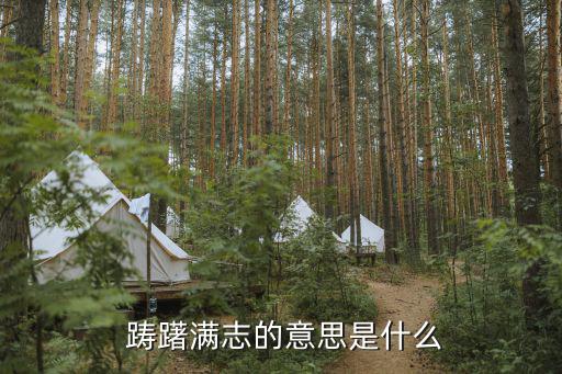  躊躇滿志的意思是什么