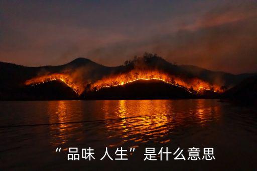人生品味,品味人生四個(gè)字