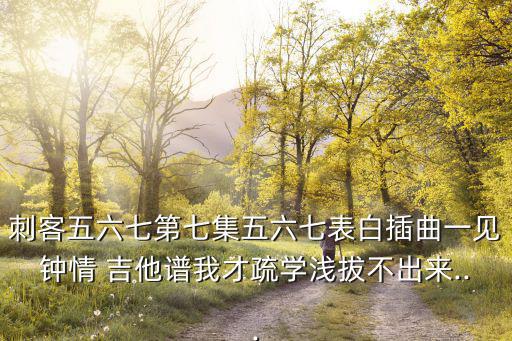 刺客五六七第七集五六七表白插曲一見鐘情 吉他譜我才疏學淺拔不出來...