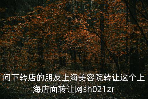 問下轉店的朋友上海美容院轉讓這個上海店面轉讓網sh021zr