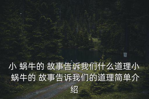 蝸牛的故事,第一集:堅韌向前預測世界