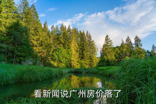 看新聞說廣州房價落了