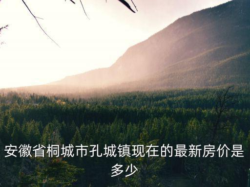 安徽省桐城市孔城鎮(zhèn)現(xiàn)在的最新房價是多少