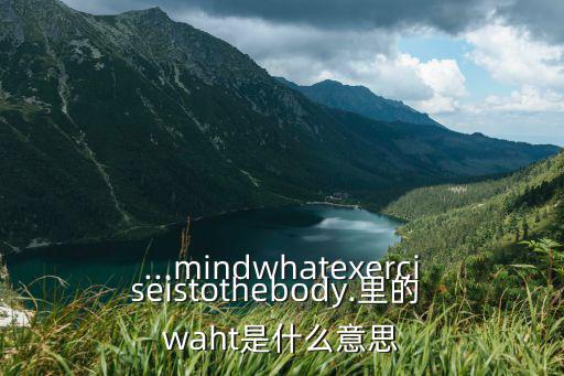 ...mindwhatexerciseistothebody.里的 waht是什么意思