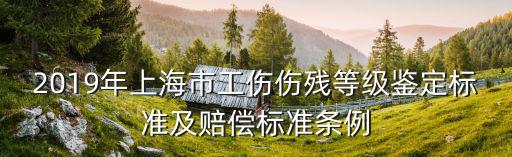 2019年上海市工傷傷殘等級鑒定標準及賠償標準條例