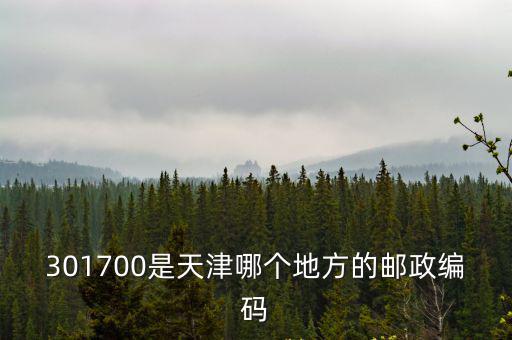 301700是天津哪個地方的郵政編碼