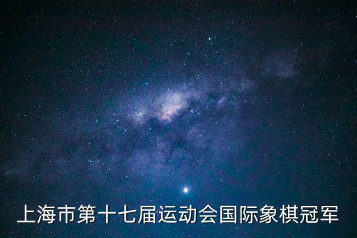 上海市第十七屆運動會國際象棋冠軍