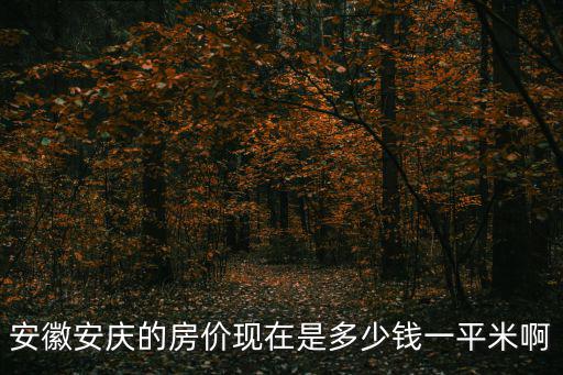 安徽安慶的房價(jià)現(xiàn)在是多少錢一平米啊