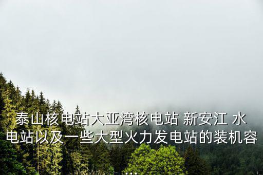 新安江水電站,大亞灣-嶺澳核電站全程約5小時