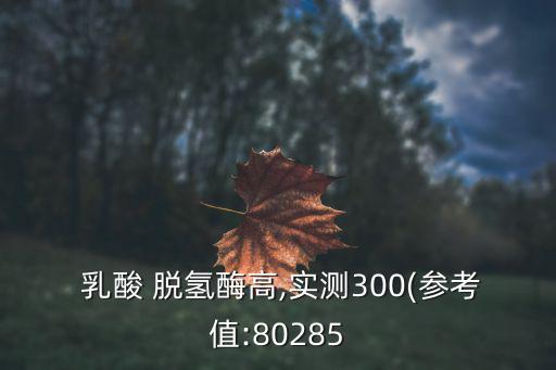  乳酸 脫氫酶高,實測300(參考值:80285