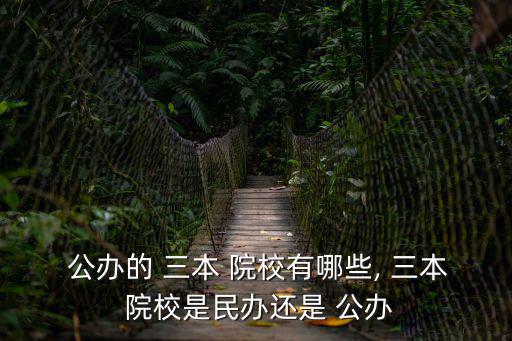  公辦的 三本 院校有哪些, 三本 院校是民辦還是 公辦