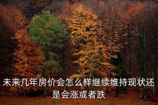 未來幾年房價會怎么樣繼續維持現狀還是會漲或者跌