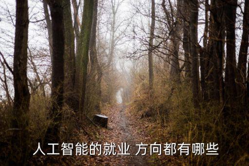  人工智能的就業 方向都有哪些